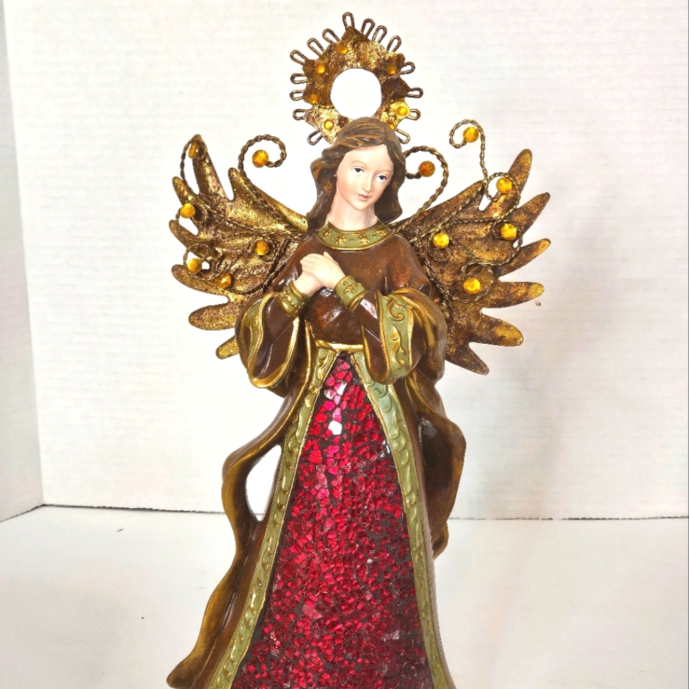 Decorative Resin Christmas Angel Decor Mosaic Figurine